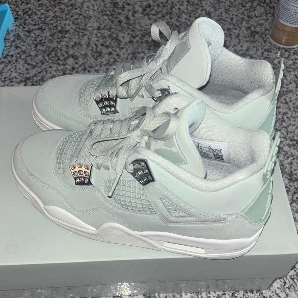 Jordan Women's Sneakers in Light Gray and White
